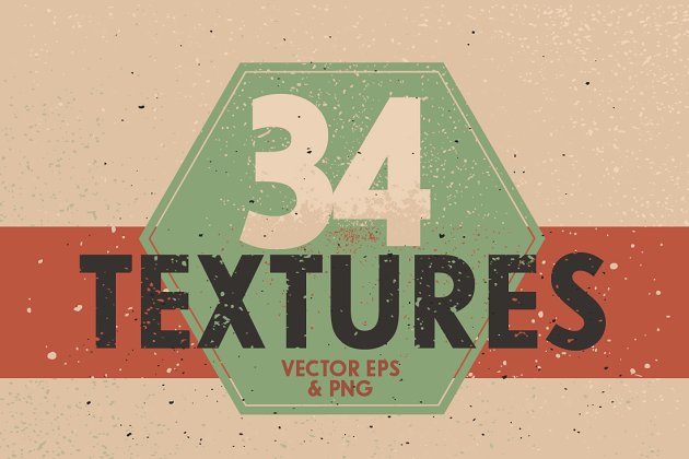 34幅复古斑点纹理 34 Vintage Vector Textures