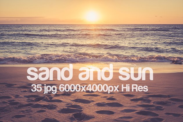 太阳沙滩照片素材 Sand and sun