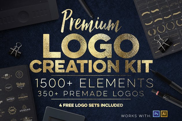 创意logo模版素材包 Logo Creation Kit Bundle Edition