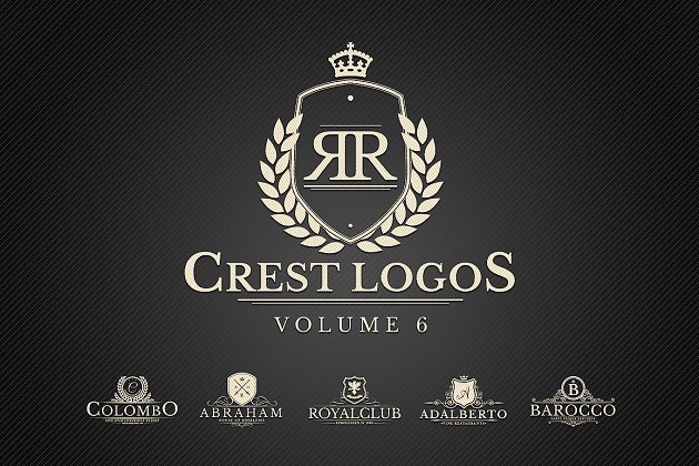 奢华logo素材模板 Heraldic Crest Logos Vol.6