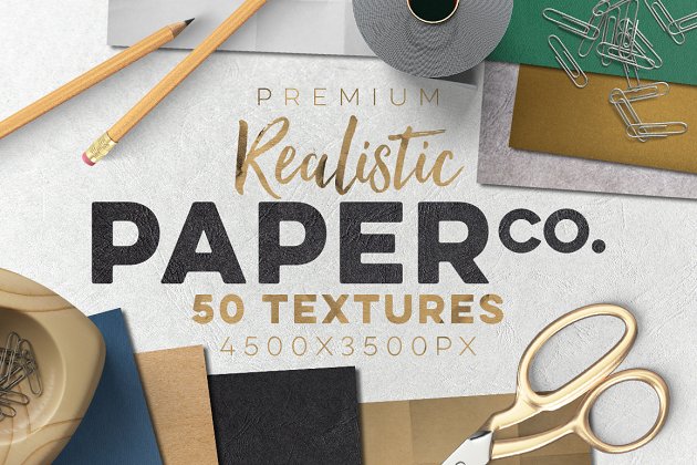 50种不同的纸张背景纹理 50 Paper Textures Set