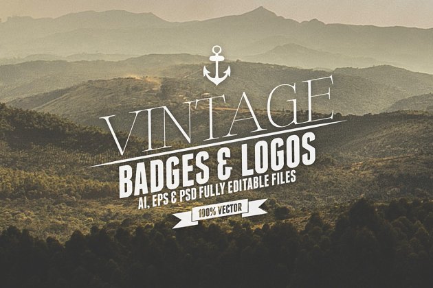 经典的logo设计模版 Vintage Badges & Logos Vol.3