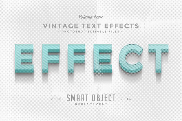 经典细腻的文字立体特效 Vintage Text Effects Vol.4
