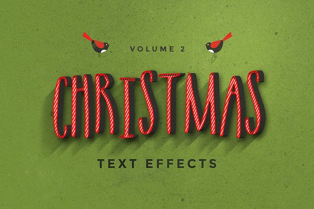 圣诞节图层样式 Christmas Text Effects Vol.2
