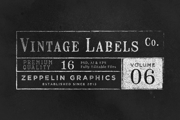 经典logo设计模板 Vintage Labels & Logos Vol.6