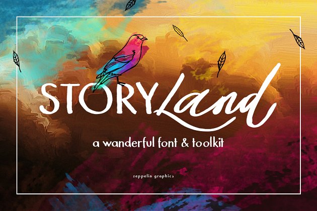 故事风格的手绘字体 Storyland Font & Toolkit