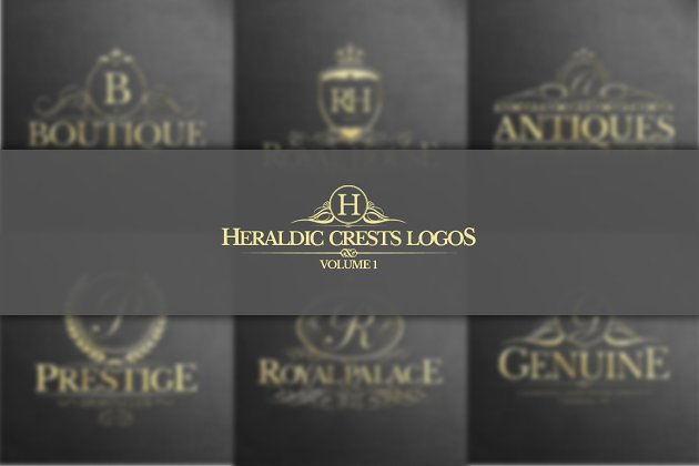 纹章效果的logo模版 Heraldic Crest Logos Vol.1