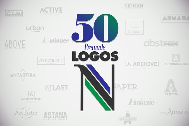 50个N主题的logo模板 50 Letter ‘N’ Logos Bundle