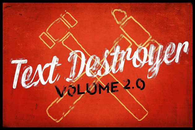 有力的图层纹理素材 Text Destroyer Vol. 02