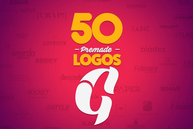 50个字母“G”logo素材 50 Letter ‘G’ Logos Bundle