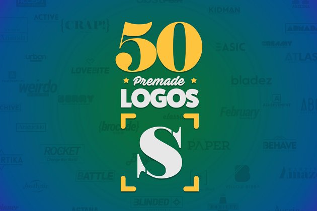 50个 \\\’S\\\’ 标志logo模板套装 50 Letter ‘S’ Logos Bundle