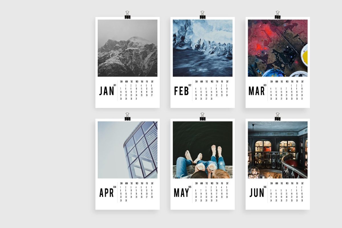 现代艺术简约日历 Modern Art Minimal Calendar 2018