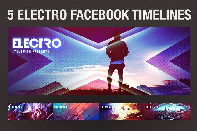 5电子Facebook时间线封面 5 Electro Facebook Timeline Covers