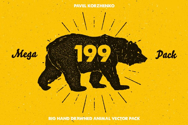手绘动物素材包 58 Hand Drawn Animal Pack