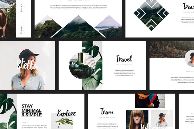 时尚外观keynote模板 ASCHA Lookbook Keynote Template