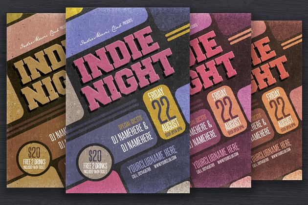 独立之夜传单海报 Indie Night Flyers