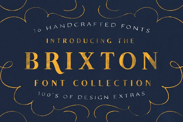 高端奢华衬线字体 The Brixton Collection (16 Fonts)