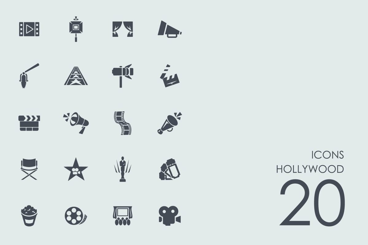 好莱坞电影主题图标 Hollywood icons