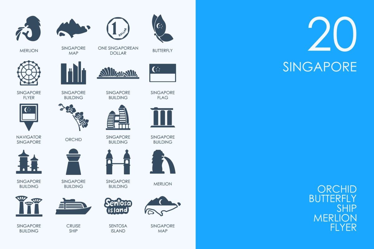 新加坡主题图标 Singapore icons