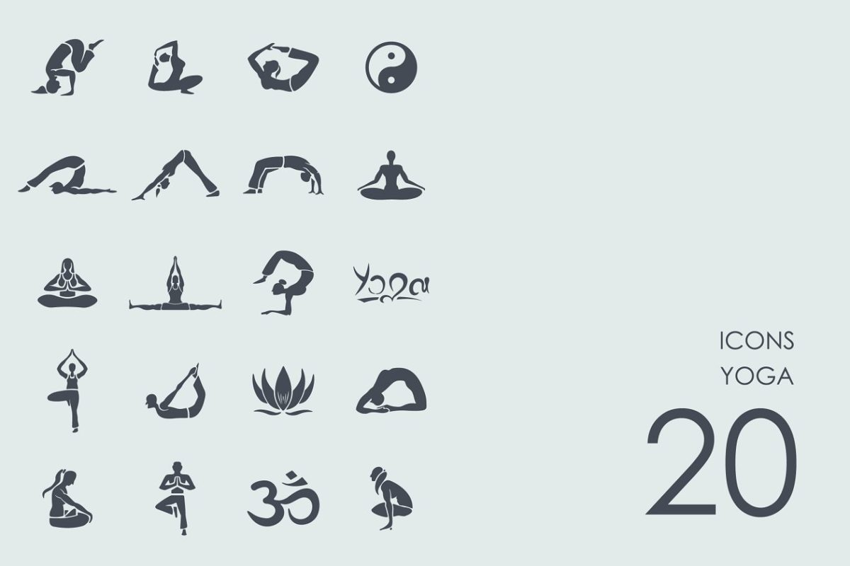 瑜伽图标 Yoga icons