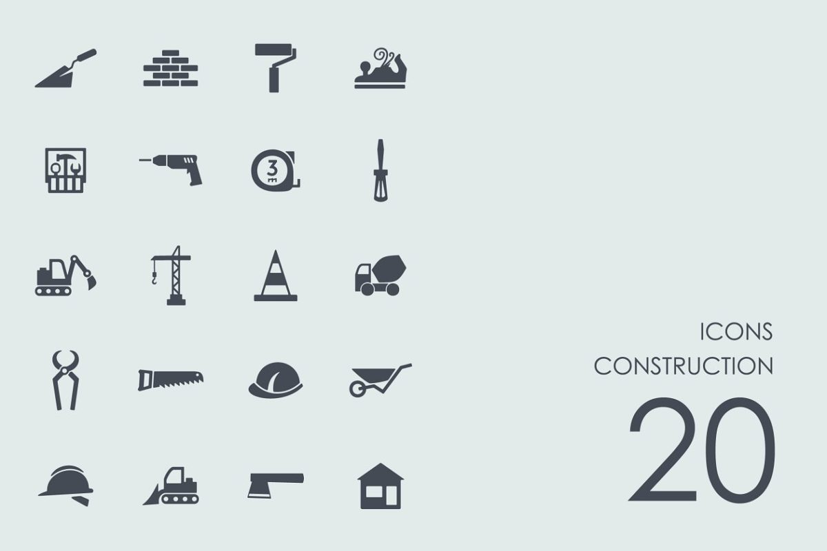 城市建设相关的主题图标 Construction icons