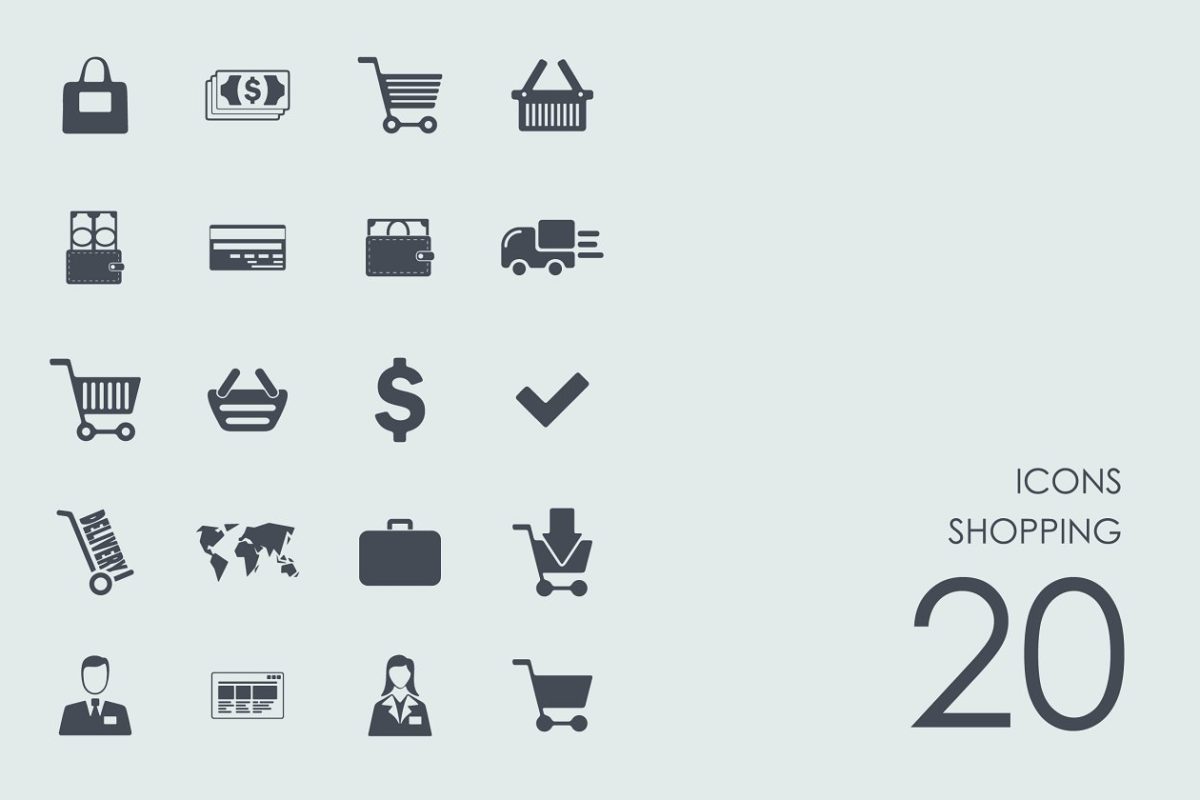 购物图标集 Shopping icons