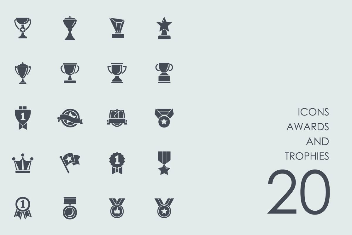 奖项和奖杯相关图标 Awards and trophies icons