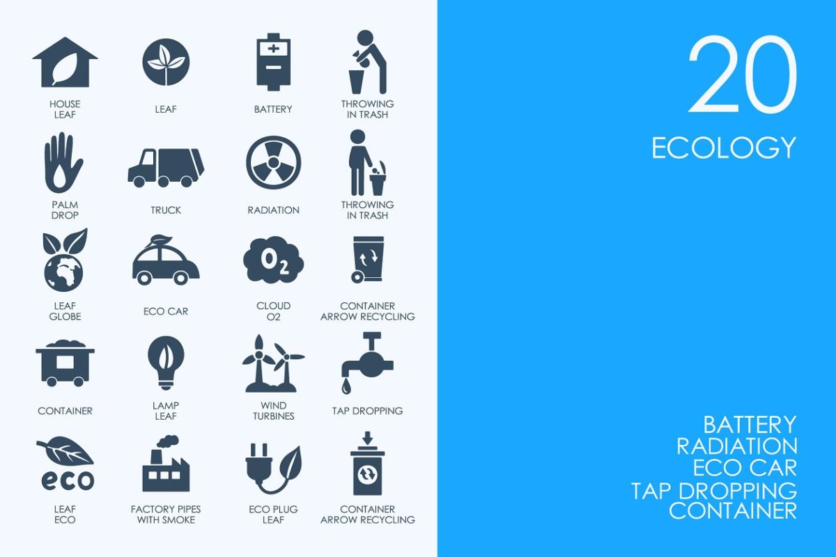生态环保图标素材 Ecology icons
