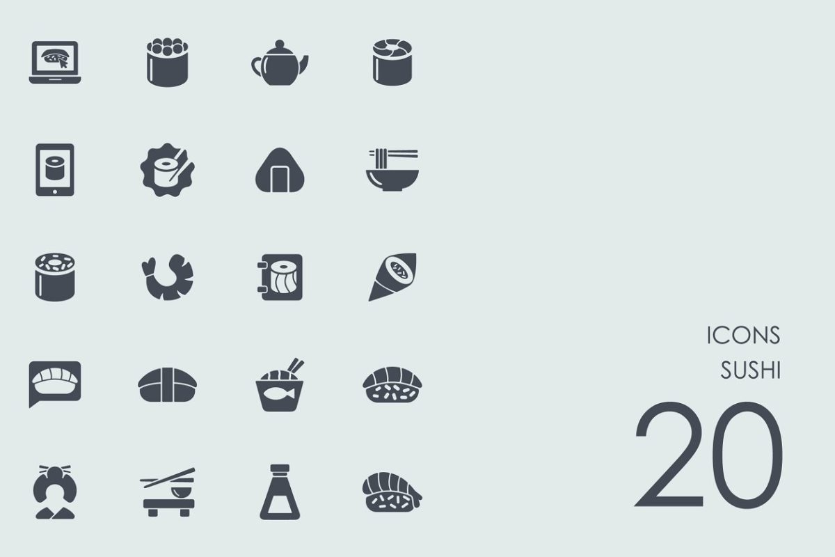 寿司图标素材 Sushi icons