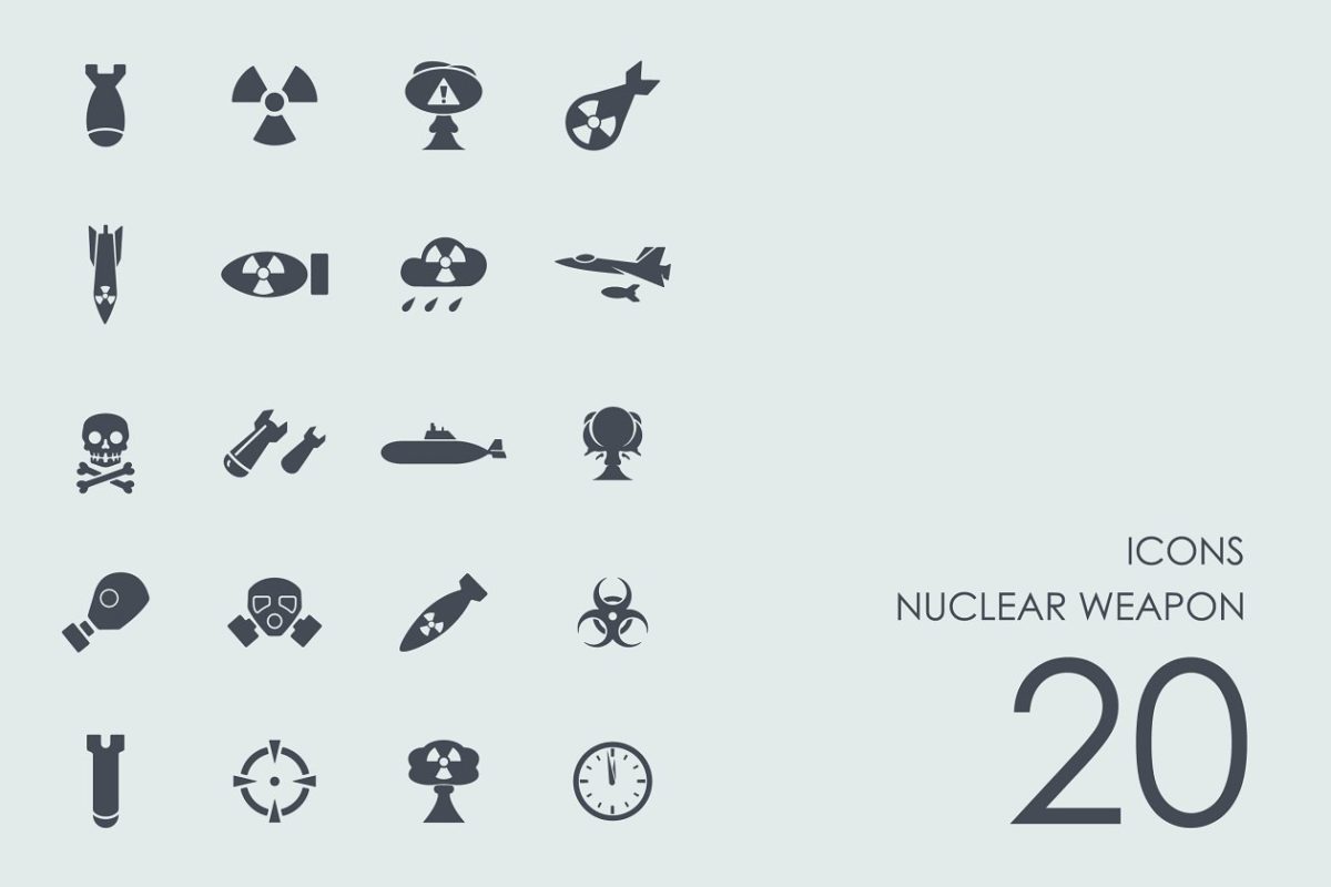 核武器的图标素材 Nuclear weapon icons