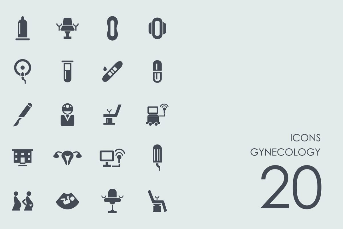 妇科图标素材 Gynecology icons