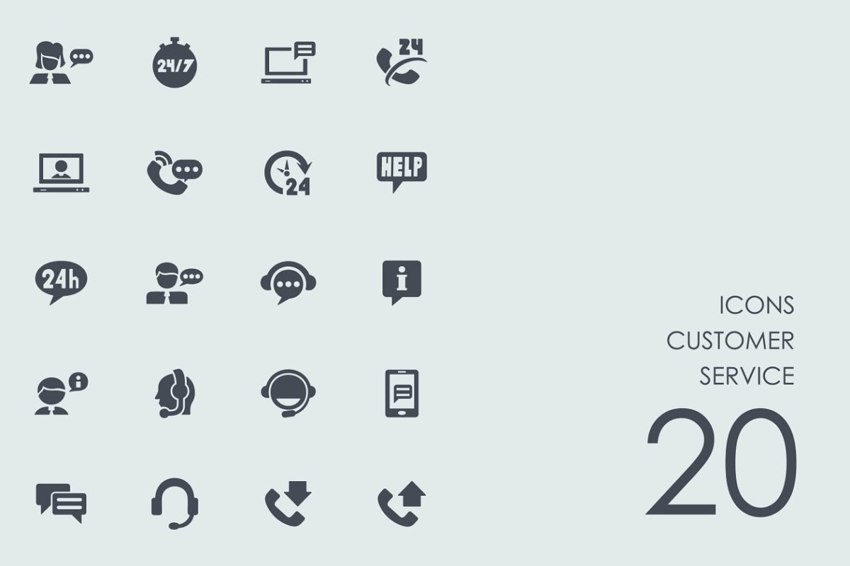 客户服务图标素材 Customer service icons