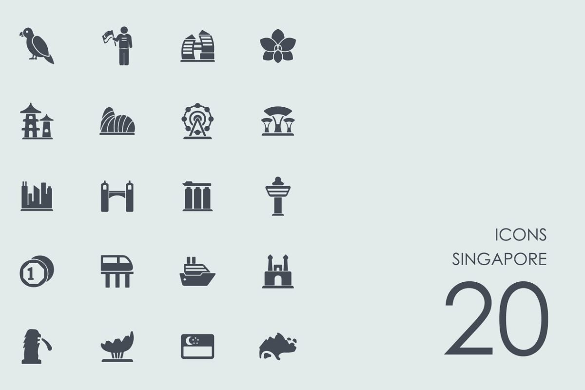 新加坡图标素材 Singapore icons