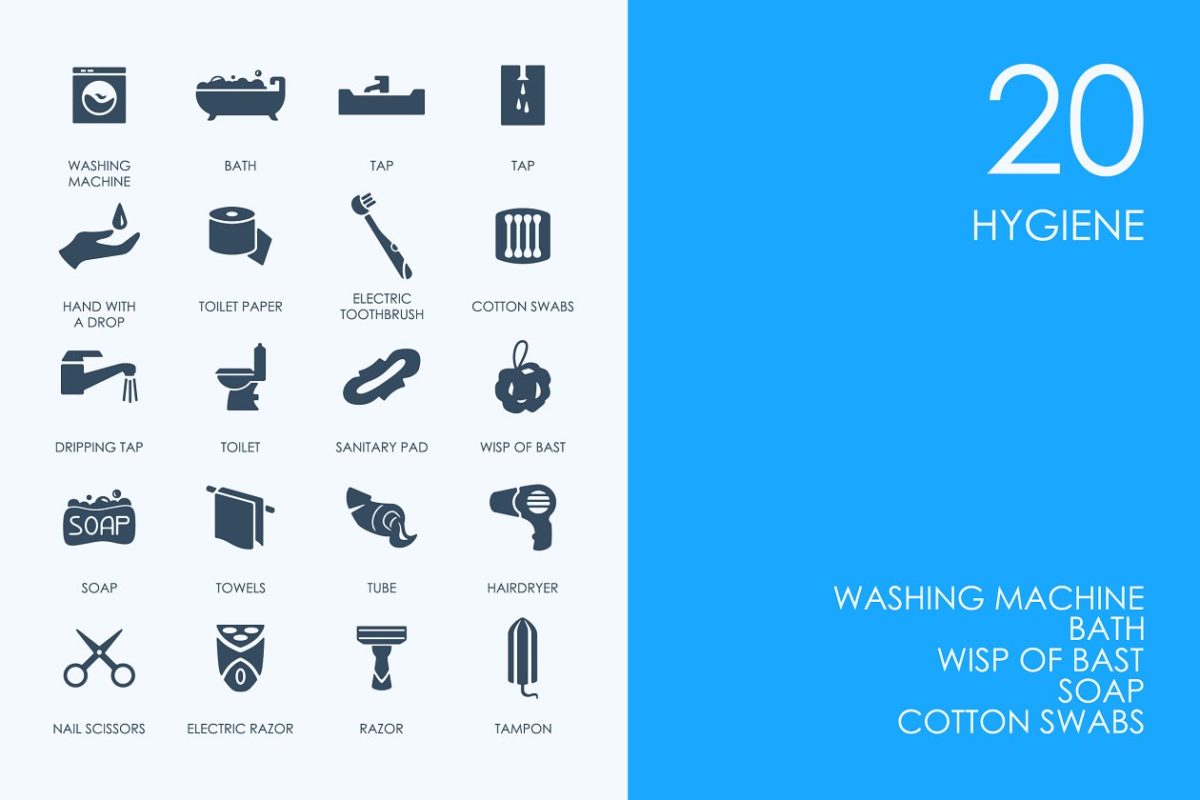 卫生图标素材 Hygiene icons