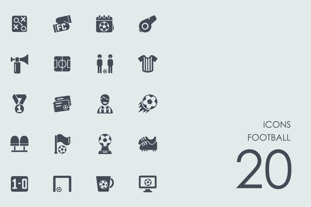 足球图标素材 Football icons