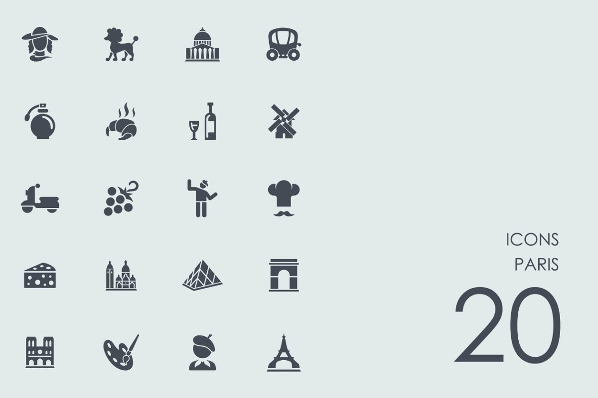 巴黎元素图标 Paris icons