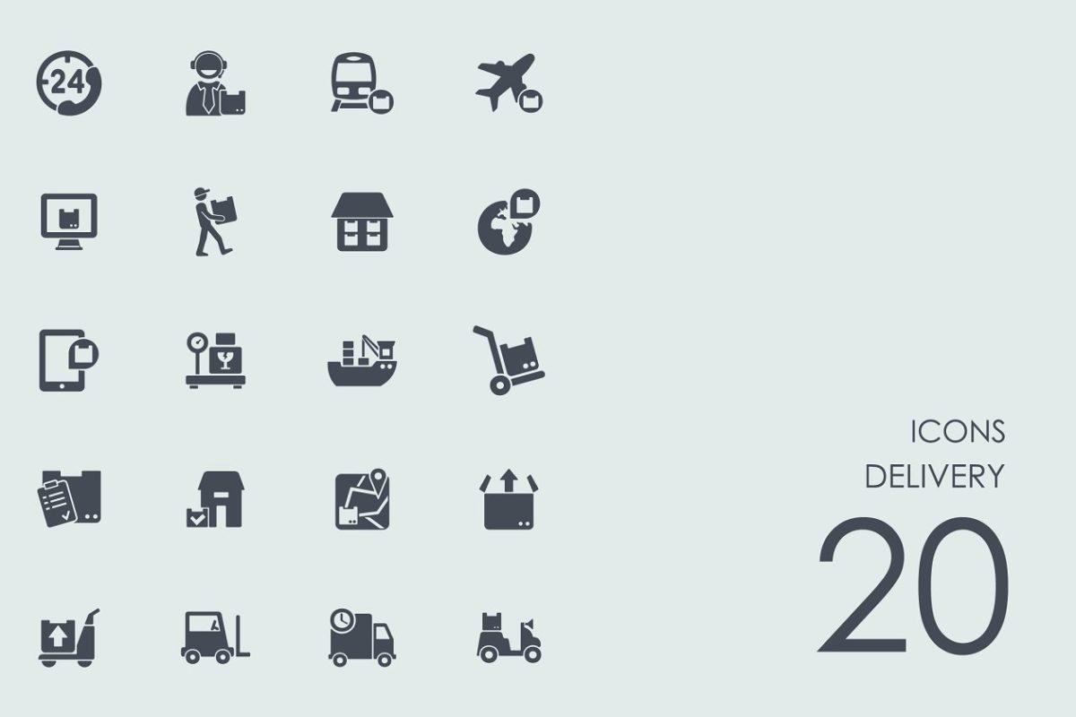 物流图标素材 Delivery icons