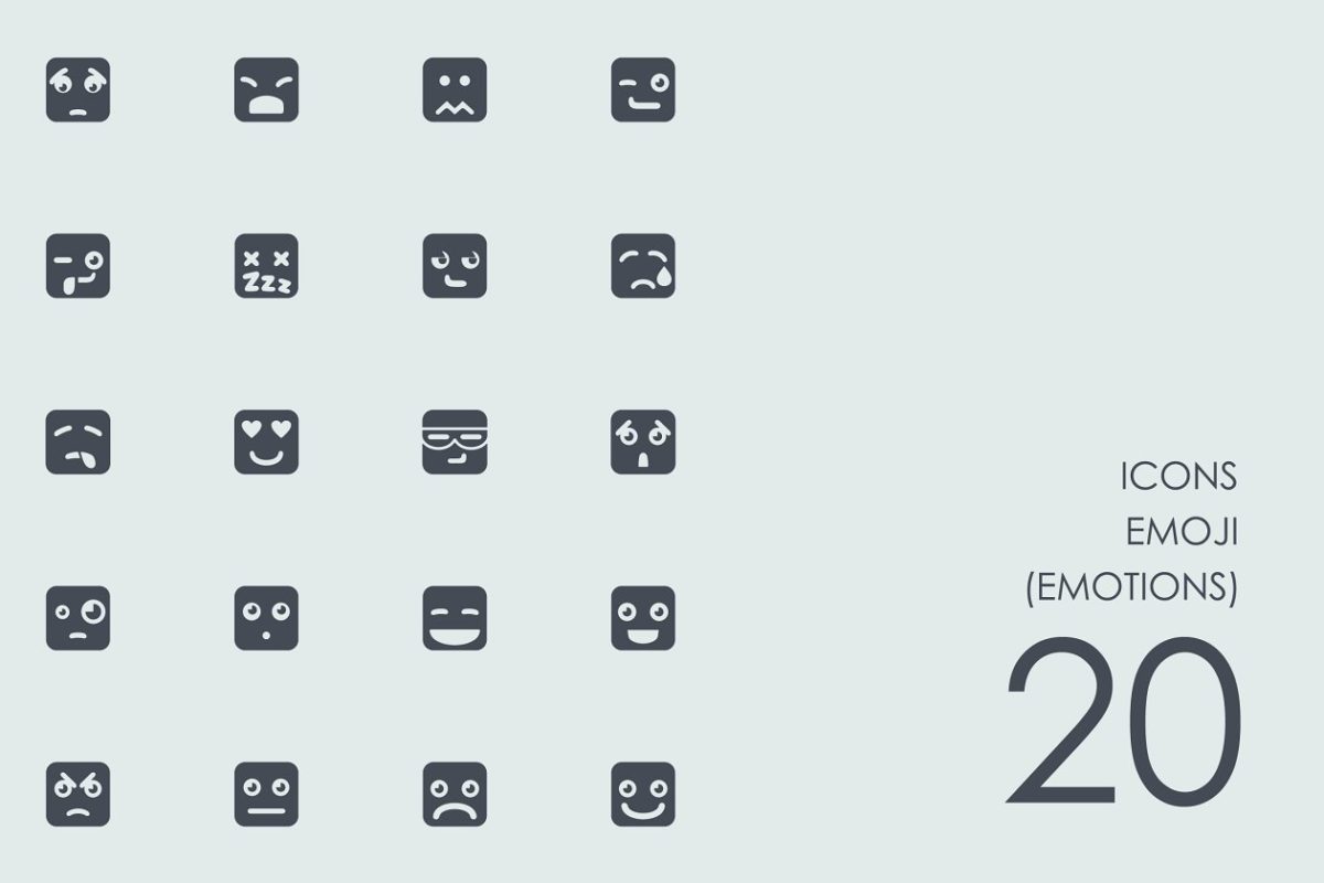 情绪表情图标 Emoji (emotions) icons