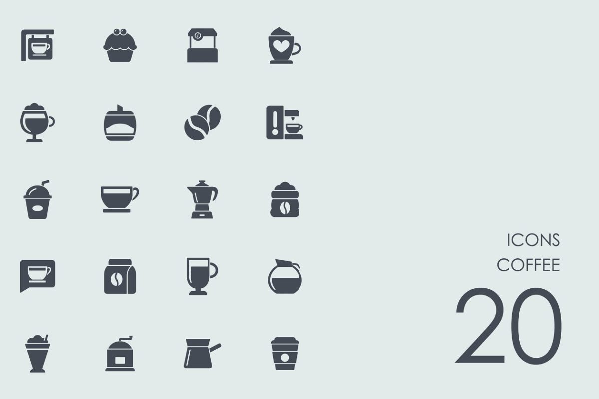 咖啡图标素材 Coffee icons
