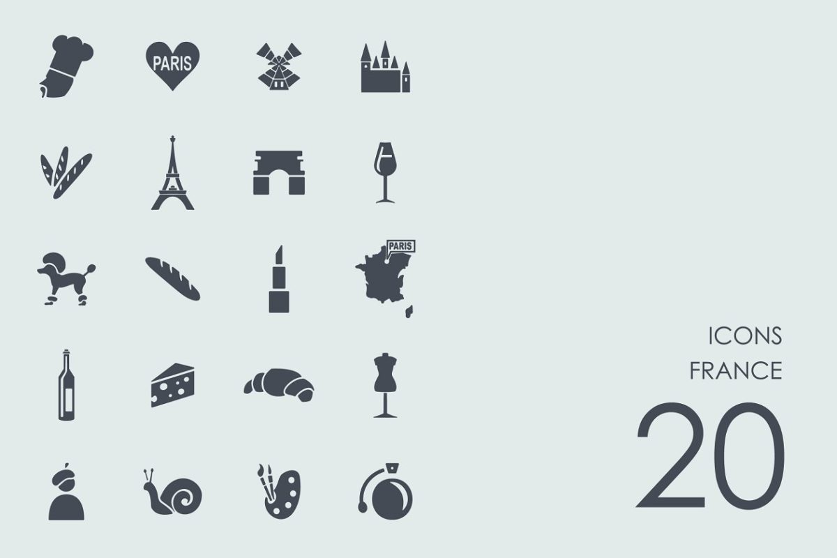 法国主题图标 France icons