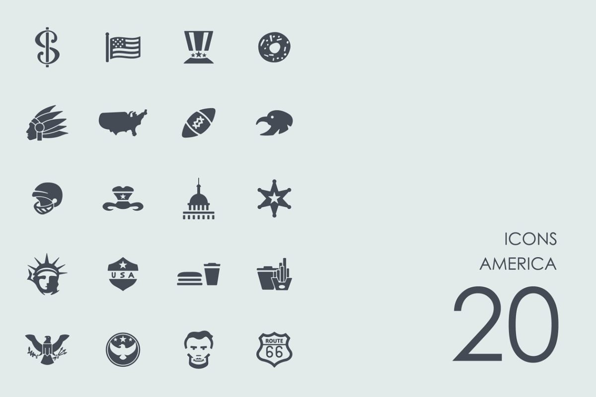 美国元素图标 Unated States icons