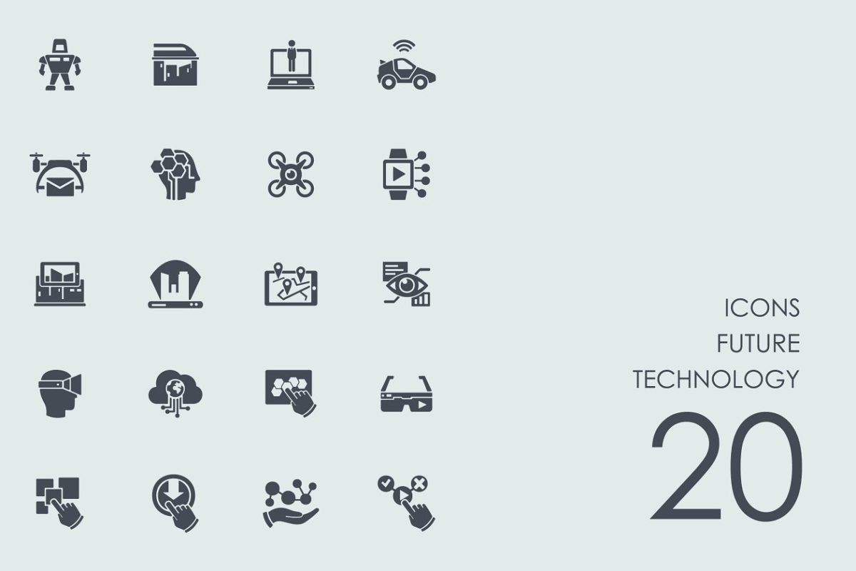 未来科技图标素材 Future technology icons