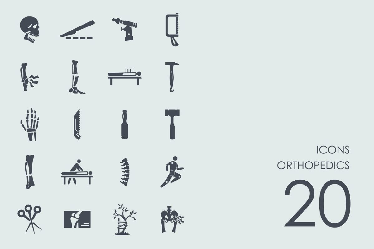 骨科图标素材 Orthopedics icons