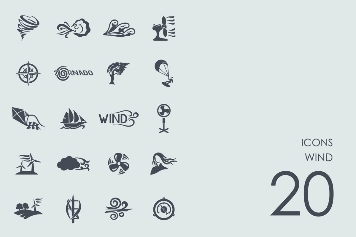 关于风的图标合集 Wind icons