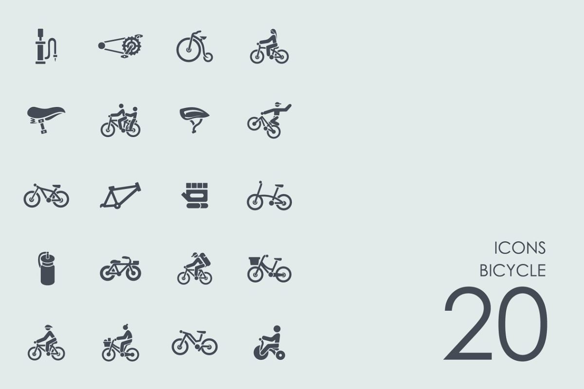 自行车图标素材 Bicycle icons