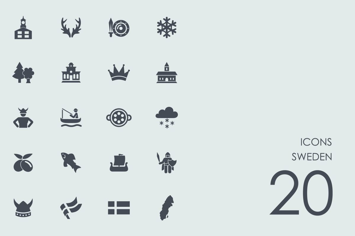 瑞典元素图标 Sweden icons