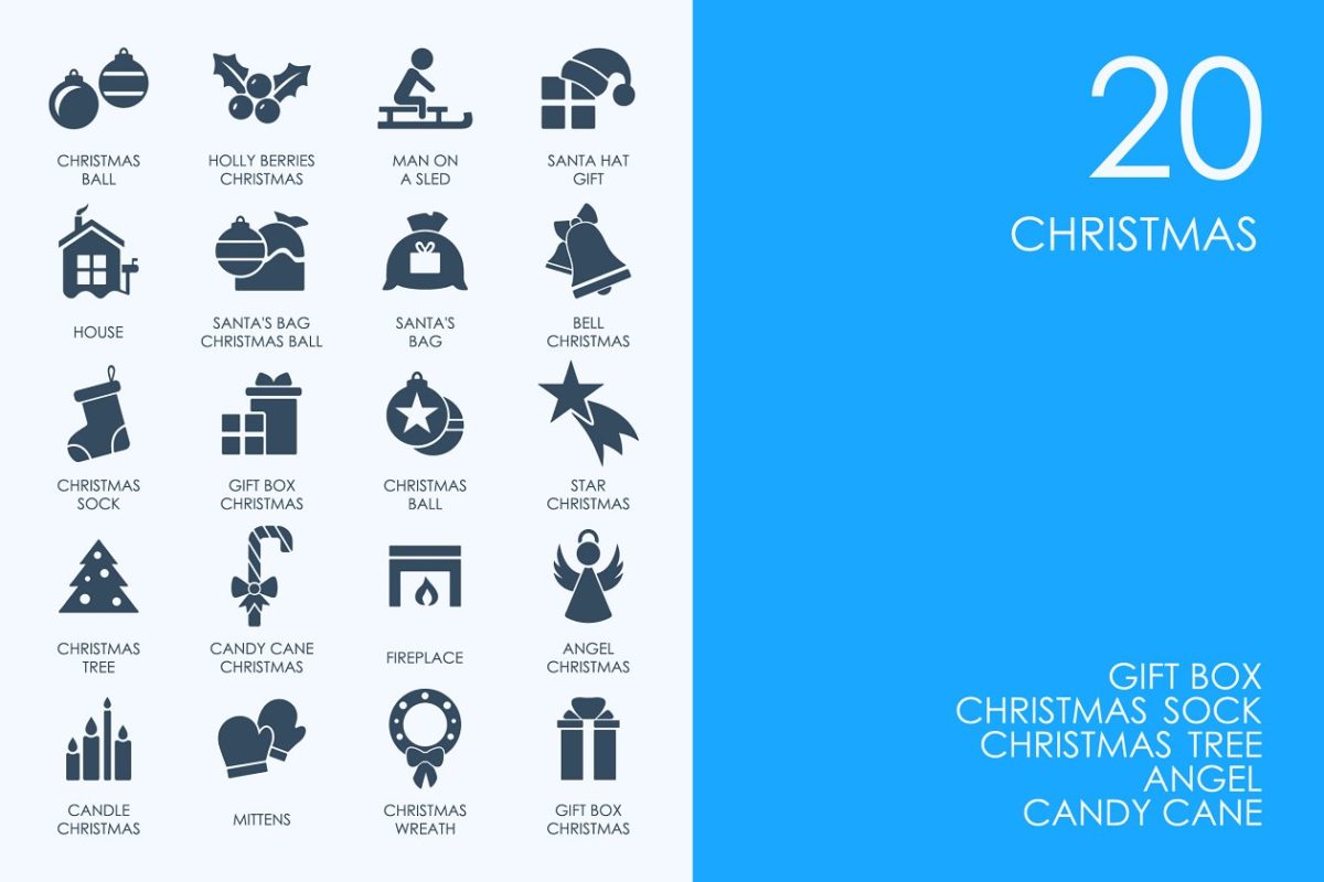 圣诞节图标素材 Christmas icons