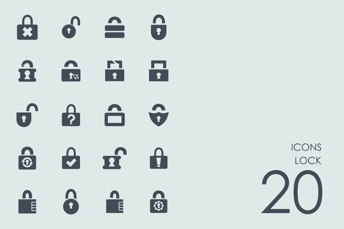 各种锁的图标 Lock icons
