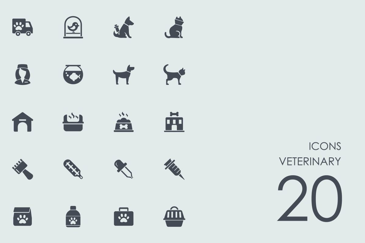 兽医图标素材 Veterinary icons
