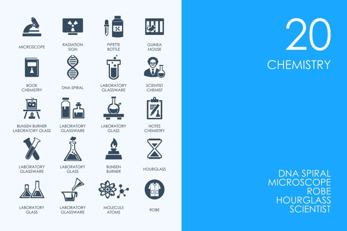 化学图标素材 Chemistry icons